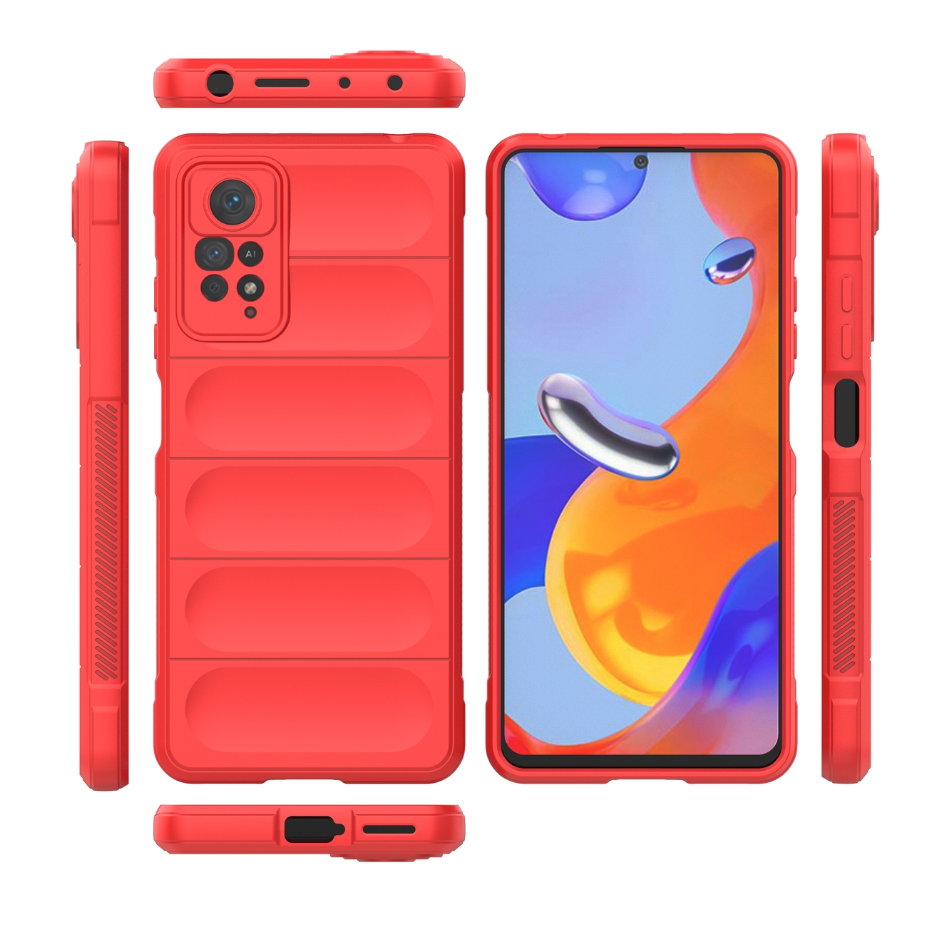 Pokrowiec etui pancerne Magic Shield Case czerwone Xiaomi Redmi Note 11 Pro / 8