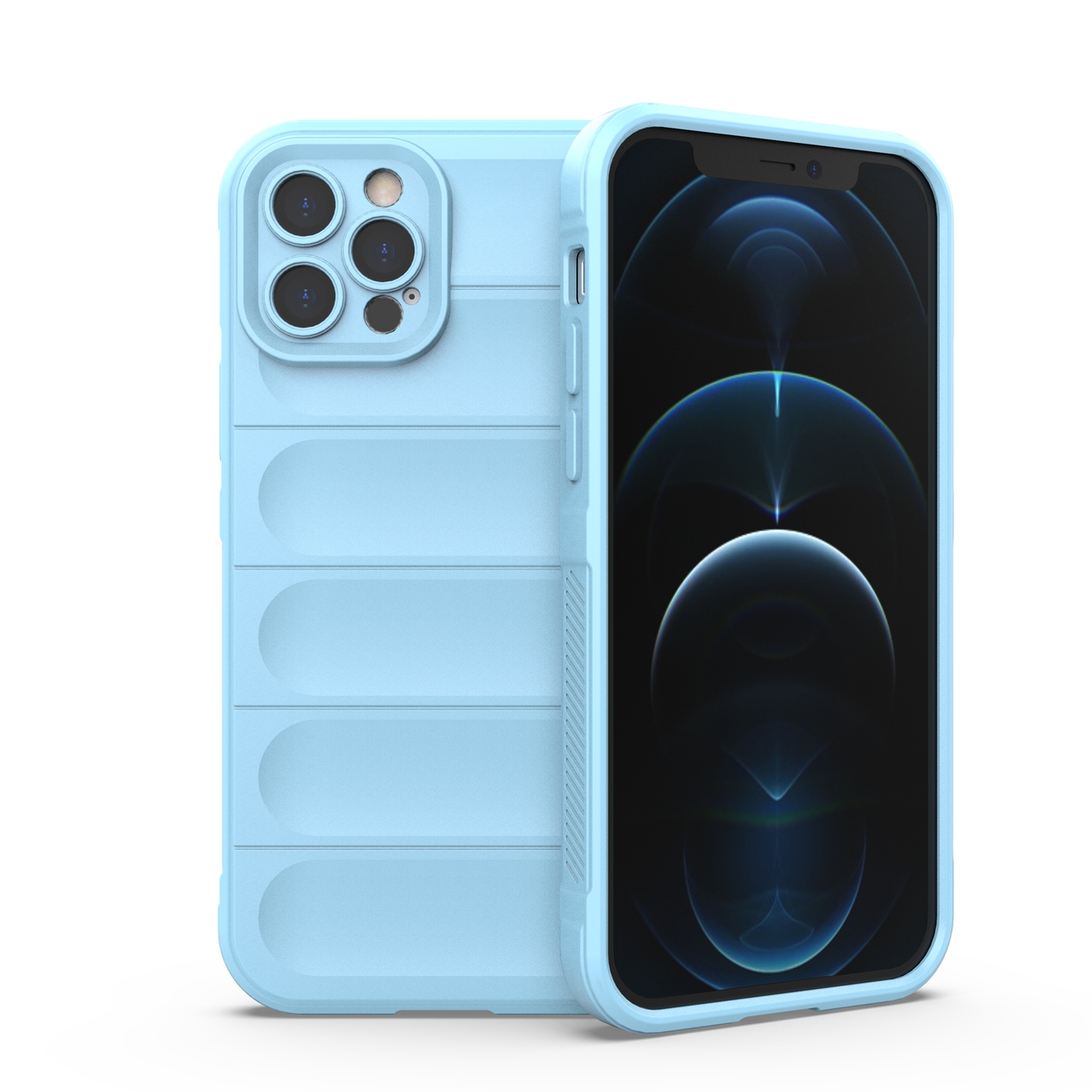 Pokrowiec etui pancerne Magic Shield Case jasnoniebieskie APPLE iPhone 12 Pro