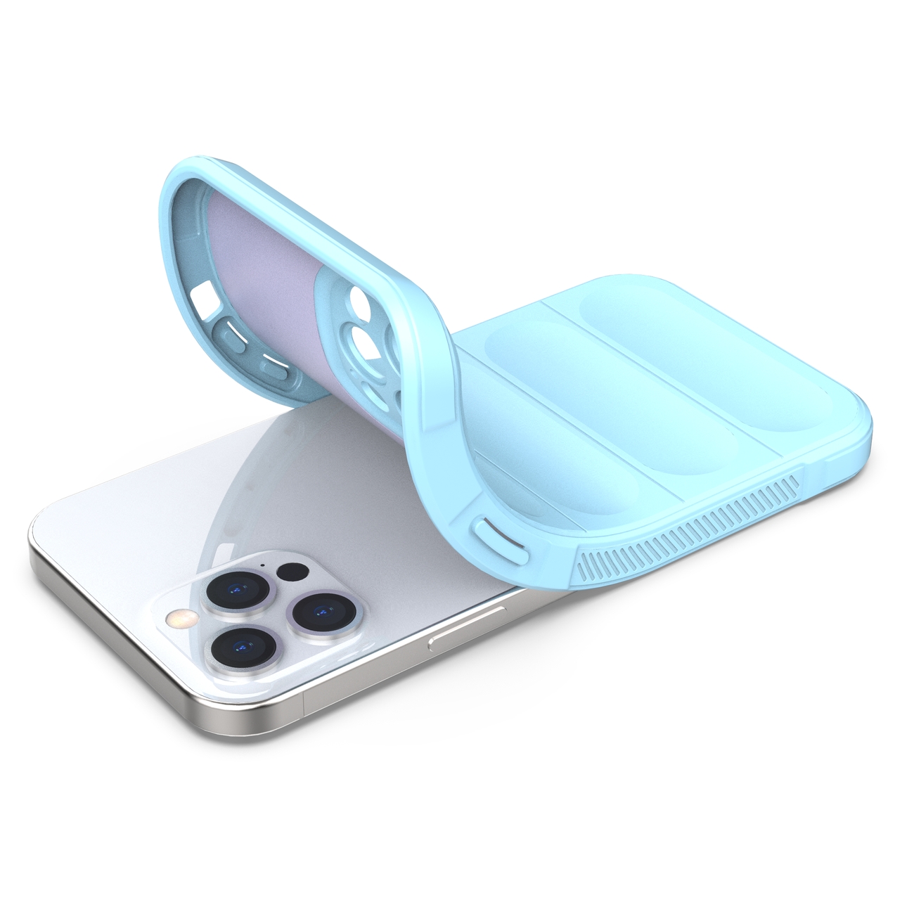 Pokrowiec etui pancerne Magic Shield Case jasnoniebieskie APPLE iPhone 12 Pro Max / 4
