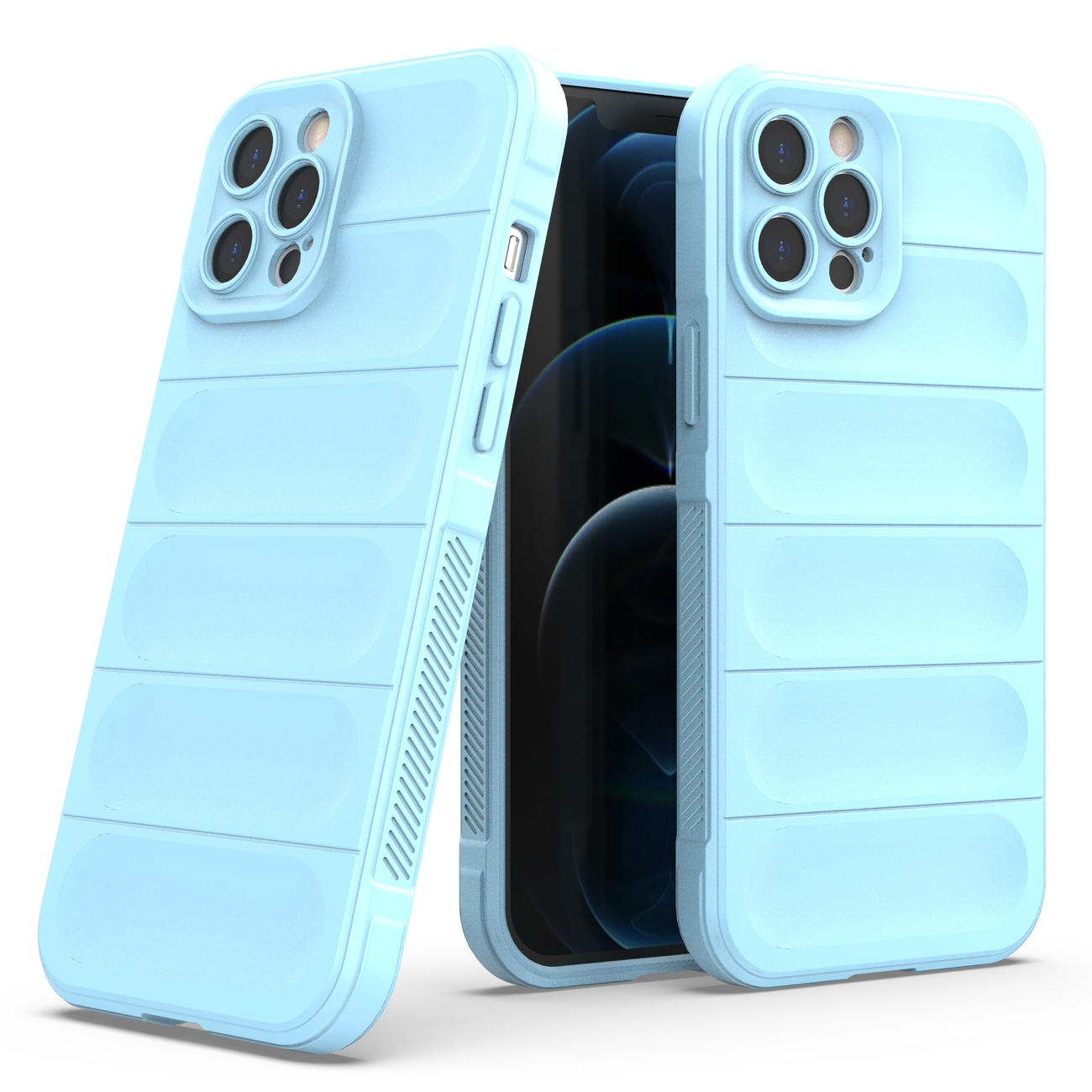 Pokrowiec etui pancerne Magic Shield Case jasnoniebieskie APPLE iPhone 12 Pro Max / 6