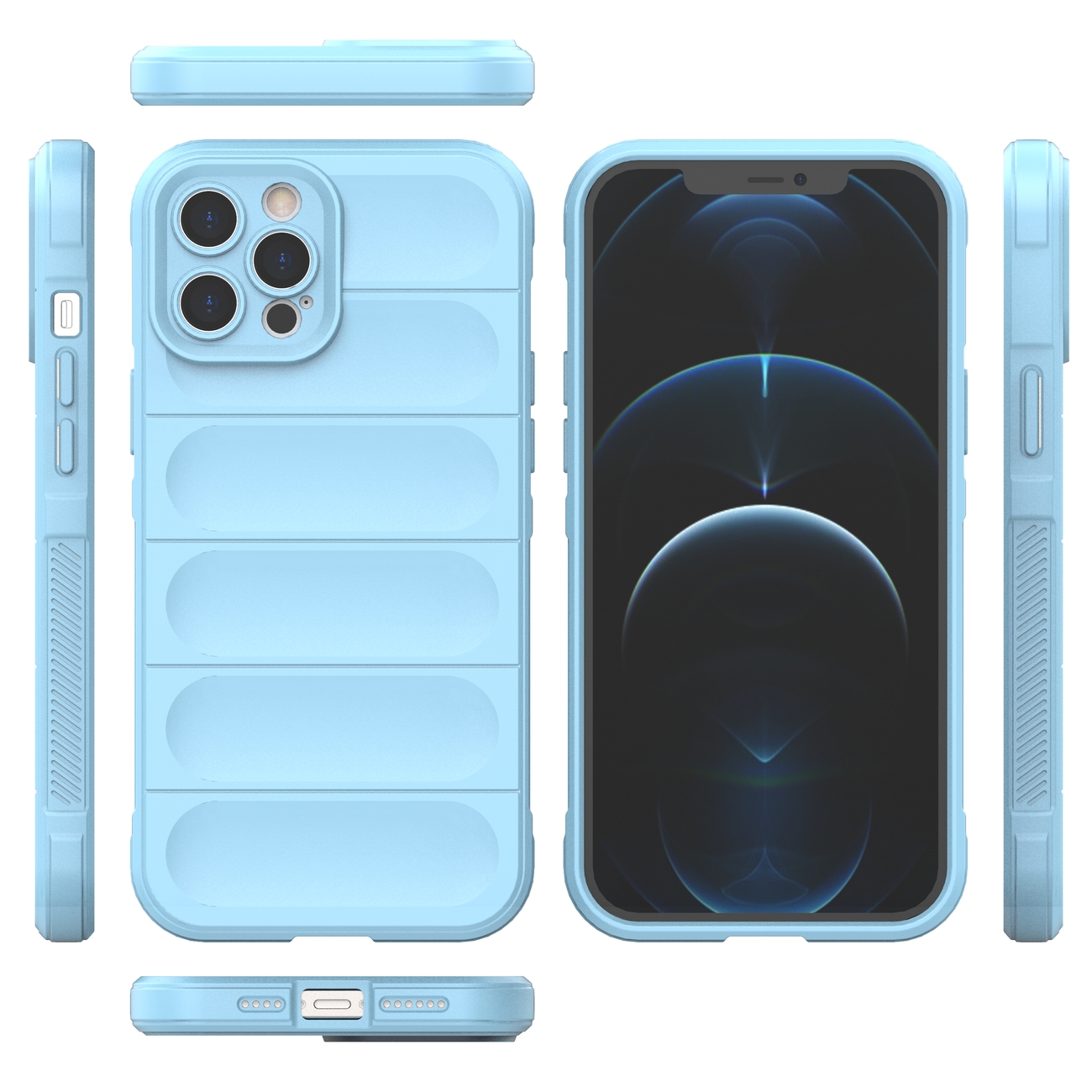 Pokrowiec etui pancerne Magic Shield Case jasnoniebieskie APPLE iPhone 12 Pro Max / 8