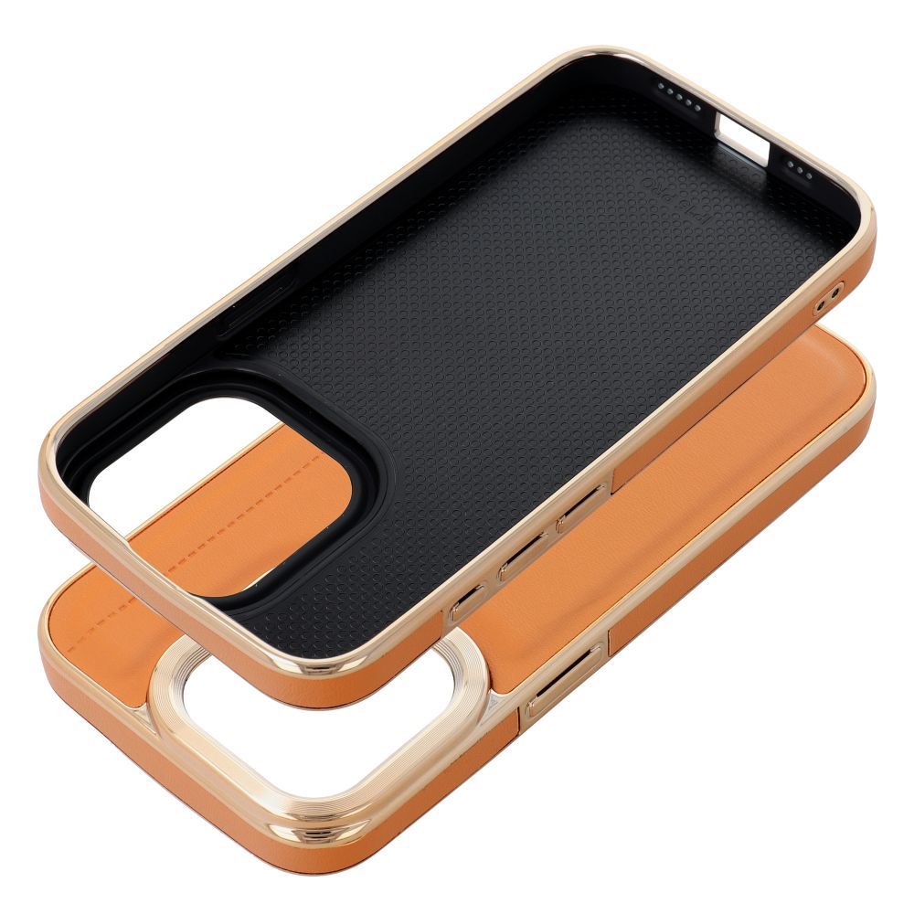 Pokrowiec etui pancerne MILANO brzowe APPLE iPhone 16 Plus / 6