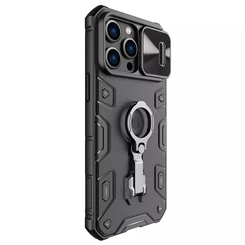 Pokrowiec etui pancerne Nillkin CamShield Armor czarne APPLE iPhone 14 Pro Max / 5