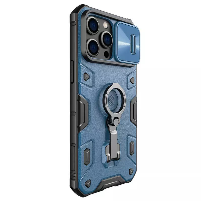 Pokrowiec etui pancerne Nillkin CamShield Armor niebieskie APPLE iPhone 14 Pro Max / 5