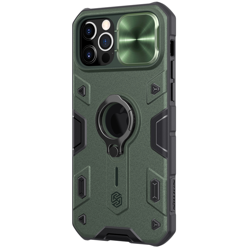 Pokrowiec etui pancerne Nillkin CamShield Armor zielone APPLE iPhone 12 Pro Max / 2