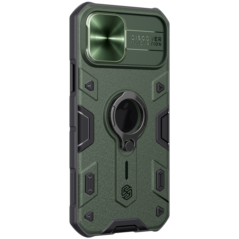 Pokrowiec etui pancerne Nillkin CamShield Armor zielone APPLE iPhone 12 Pro Max / 3