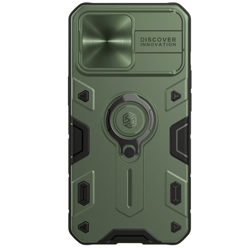 Pokrowiec etui pancerne Nillkin CamShield Armor zielone APPLE iPhone 13 Pro