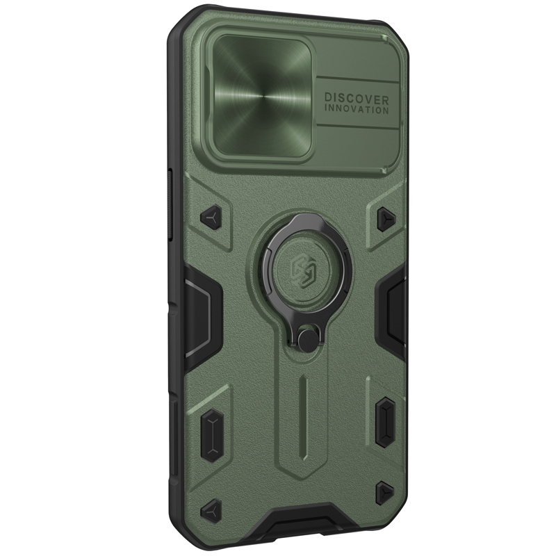 Pokrowiec etui pancerne Nillkin CamShield Armor zielone APPLE iPhone 13 Pro / 3