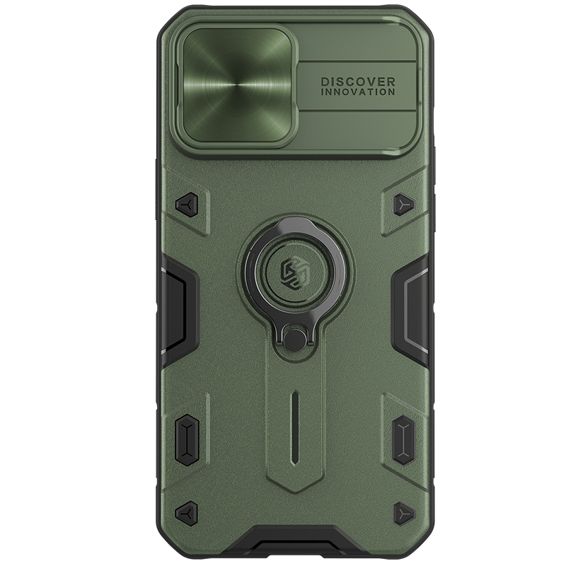 Pokrowiec etui pancerne Nillkin CamShield Armor zielone APPLE iPhone 13 Pro Max