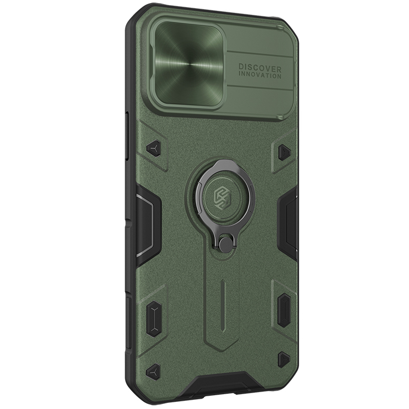 Pokrowiec etui pancerne Nillkin CamShield Armor zielone APPLE iPhone 13 Pro Max / 3