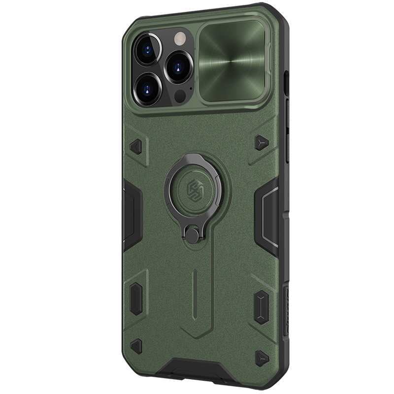 Pokrowiec etui pancerne Nillkin CamShield Armor zielone APPLE iPhone 13 Pro Max / 4