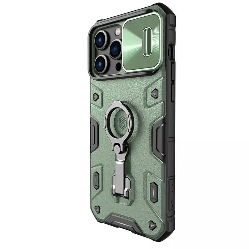 Pokrowiec etui pancerne Nillkin CamShield Armor zielone APPLE iPhone 14 Pro / 4
