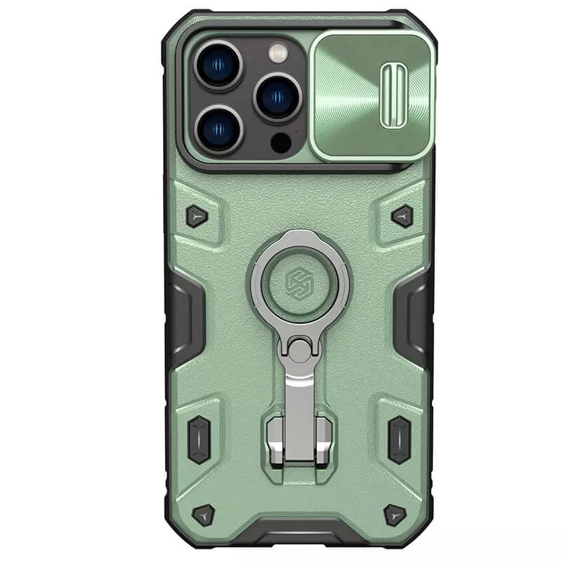 Pokrowiec etui pancerne Nillkin CamShield Armor zielone APPLE iPhone 14 Pro Max