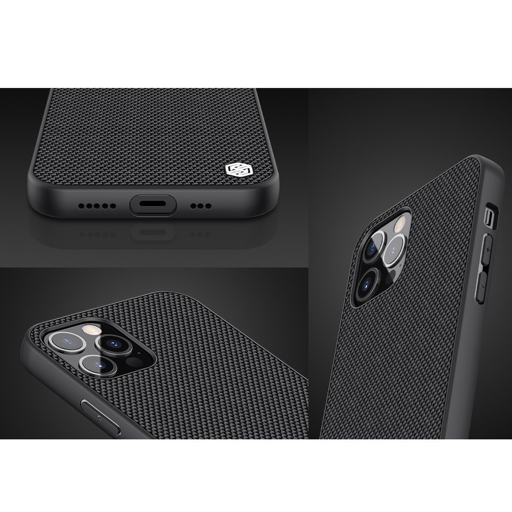 Pokrowiec etui pancerne Nillkin Textured Case czarne APPLE iPhone 12 Pro / 10