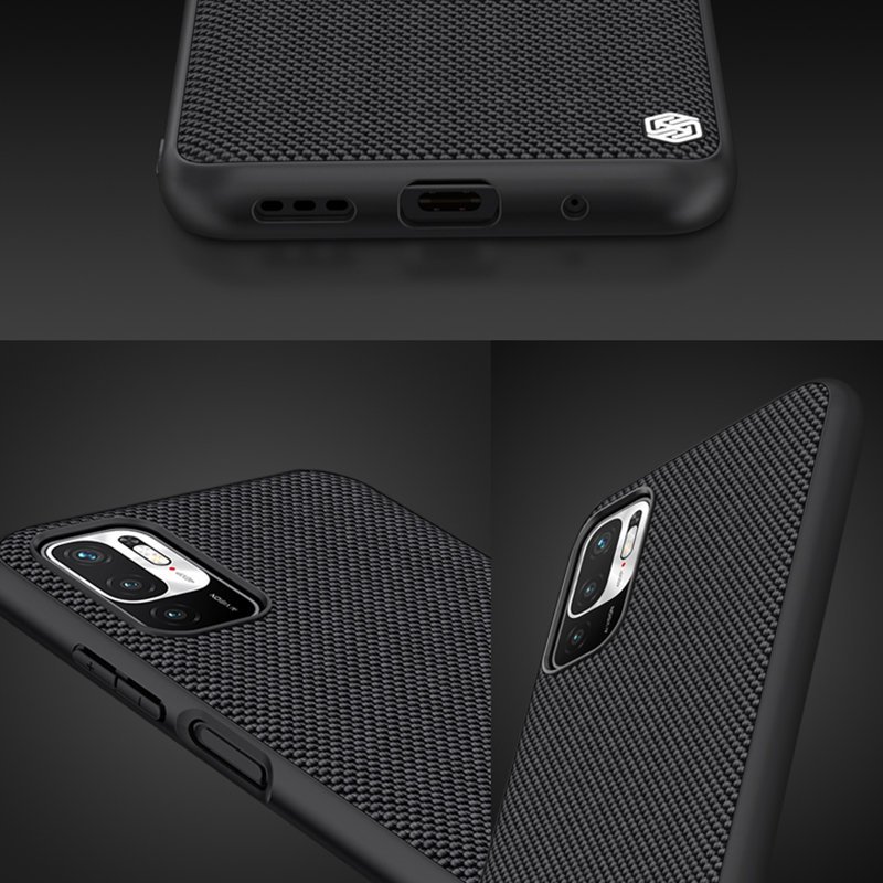 Pokrowiec etui pancerne Nillkin Textured Case czarne Xiaomi Redmi Note 10 5G / 12