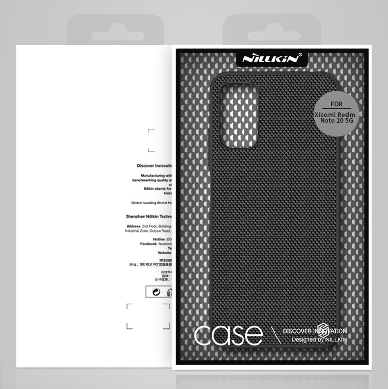 Pokrowiec etui pancerne Nillkin Textured Case czarne Xiaomi Redmi Note 10 5G / 5