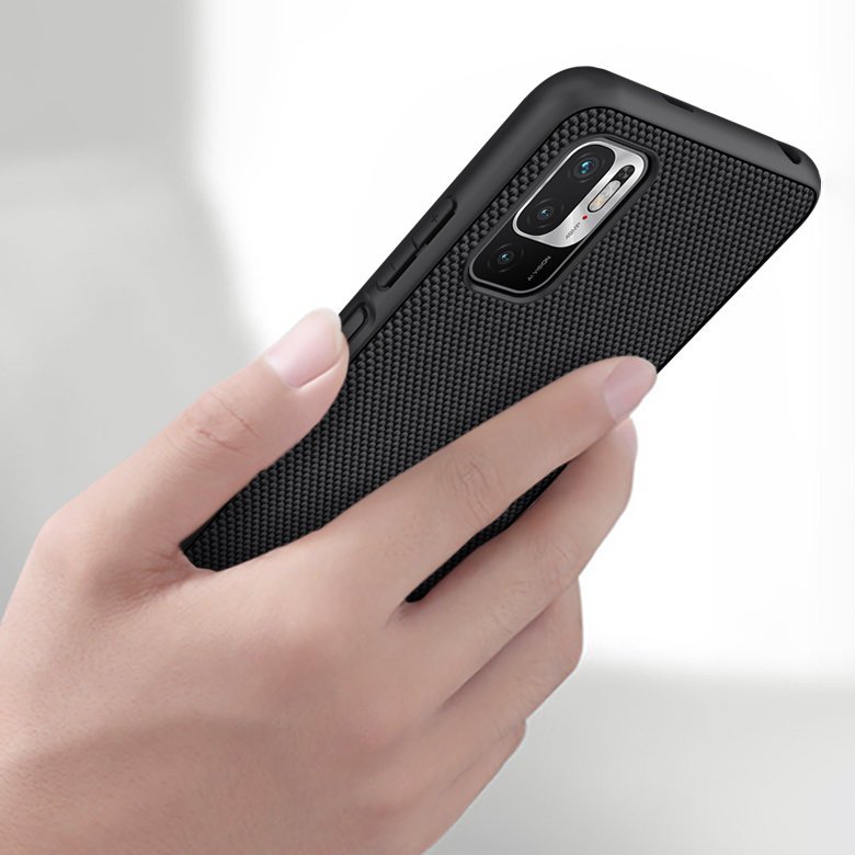 Pokrowiec etui pancerne Nillkin Textured Case czarne Xiaomi Redmi Note 10 5G / 8