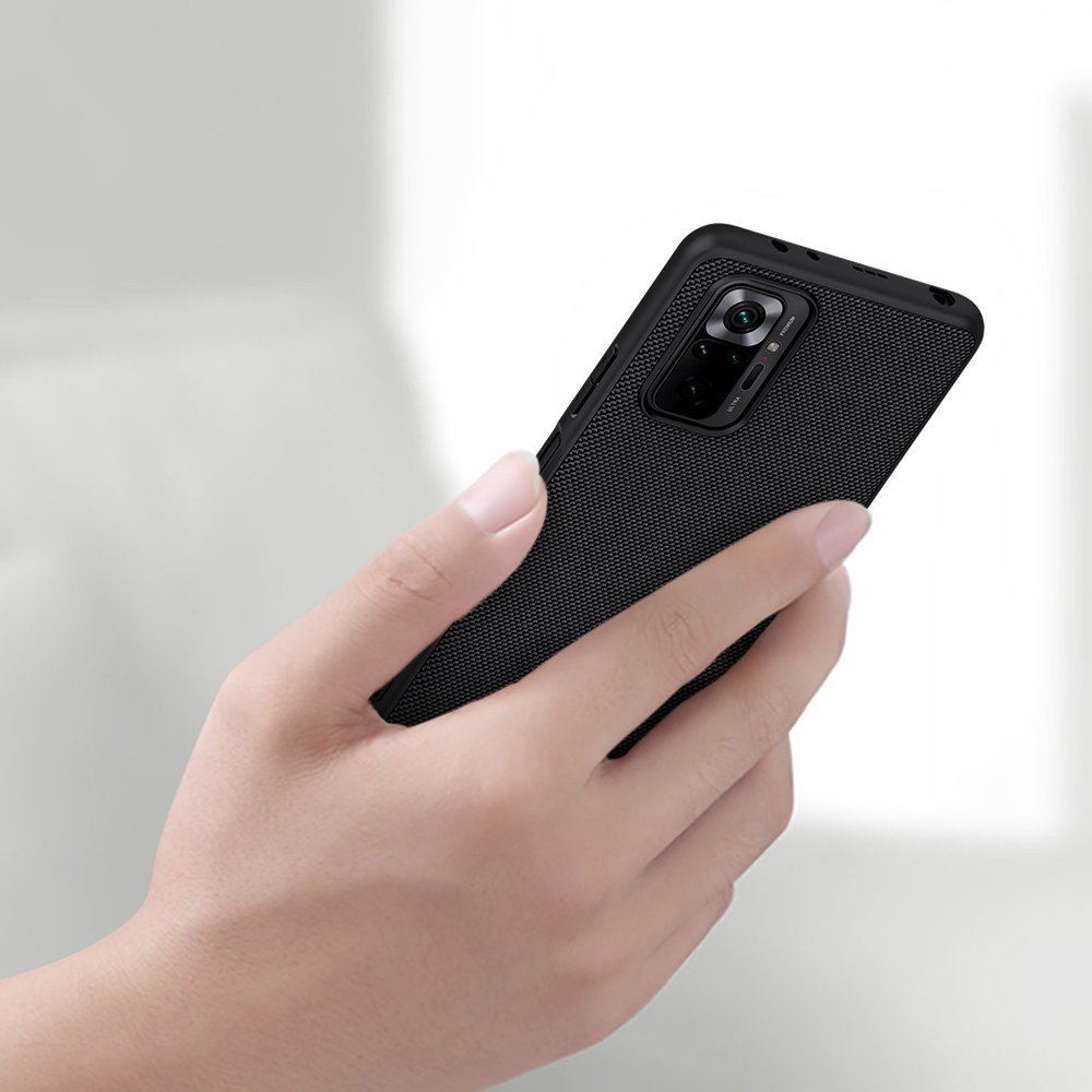 Pokrowiec etui pancerne Nillkin Textured Case czarne Xiaomi Redmi Note 10 Pro / 11