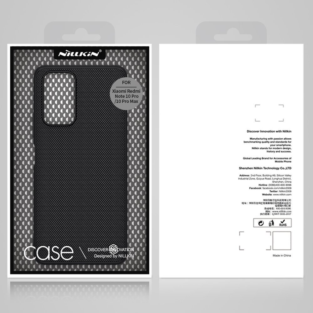Pokrowiec etui pancerne Nillkin Textured Case czarne Xiaomi Redmi Note 10 Pro / 5