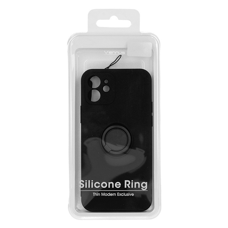 Pokrowiec etui pancerne Pastel Ring czarne APPLE iPhone SE 2020 / 11