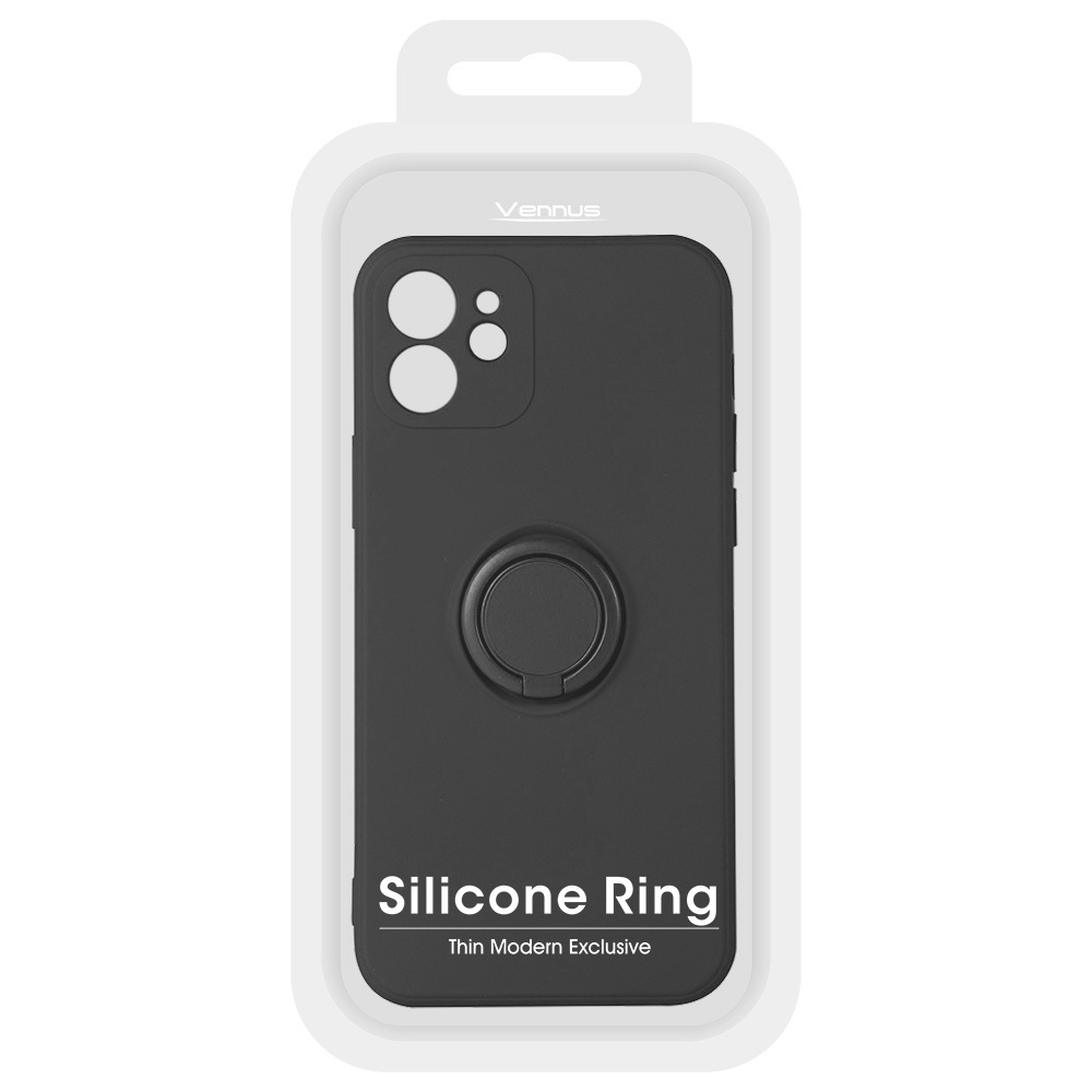 Pokrowiec etui pancerne Pastel Ring czarne Xiaomi Redmi Note 12 4G / 6