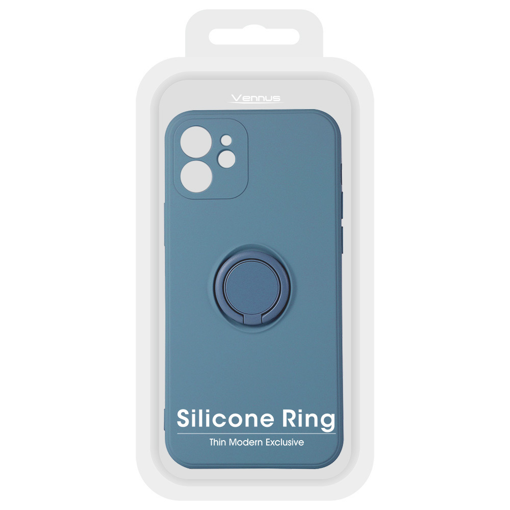 Pokrowiec etui pancerne Pastel Ring granatowe APPLE iPhone 14 Pro Max / 6