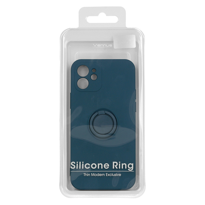 Pokrowiec etui pancerne Pastel Ring granatowe APPLE iPhone SE 2020 / 11