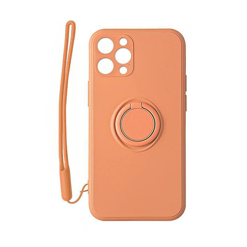 Pokrowiec etui pancerne Pastel Ring pomaraczowe APPLE iPhone 12 Pro Max
