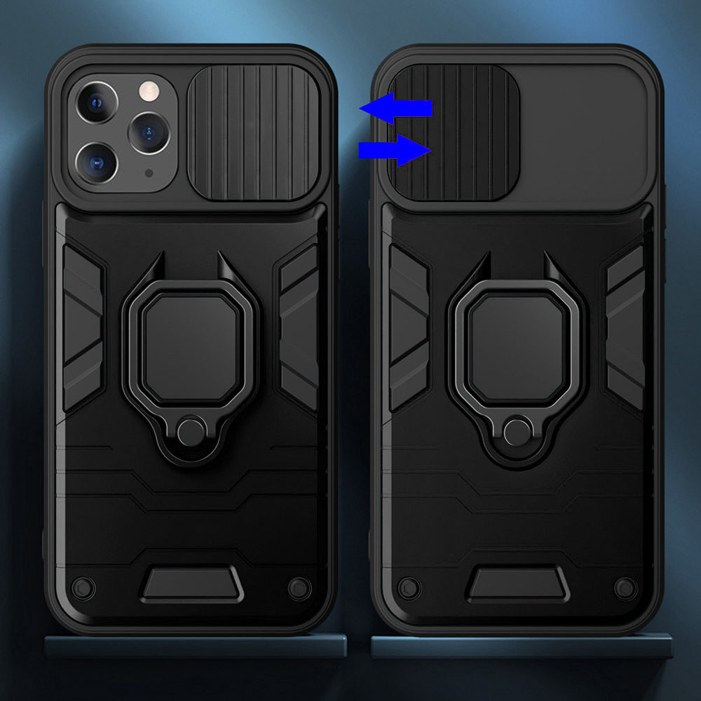 Pokrowiec etui pancerne Ring Lens Case czarne APPLE iPhone 13 Pro Max / 2