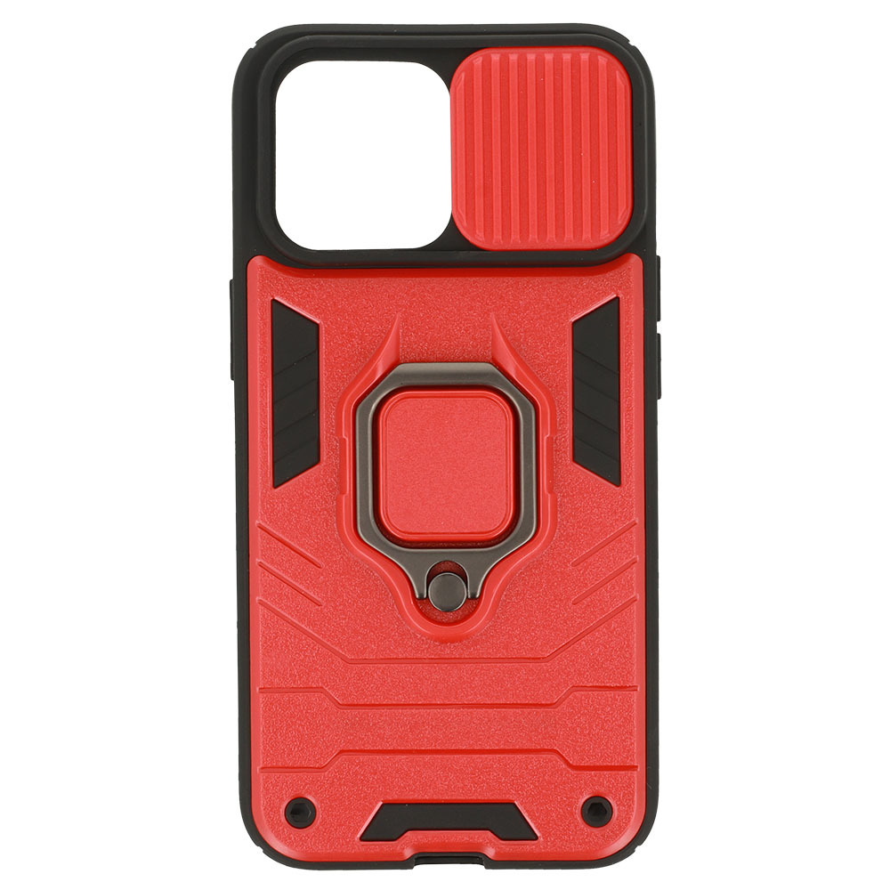 Pokrowiec etui pancerne Ring Lens Case czerwone APPLE iPhone 13 Pro / 6