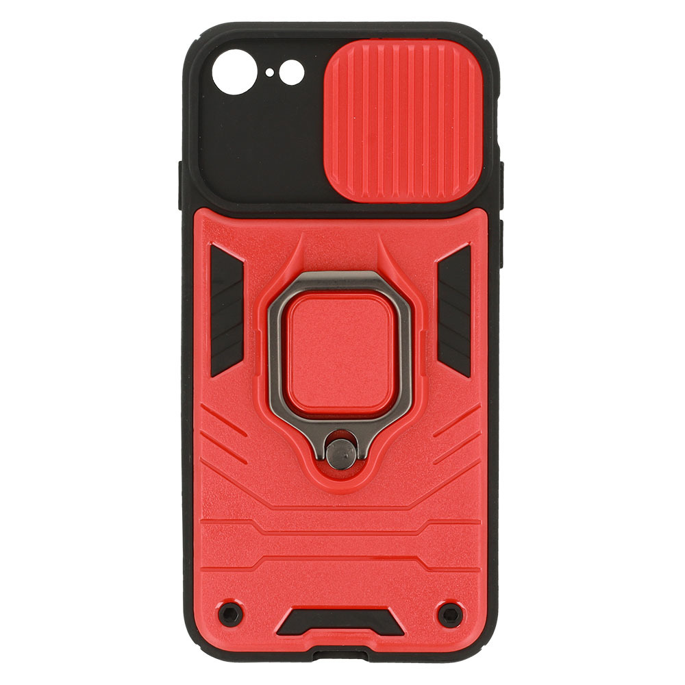 Pokrowiec etui pancerne Ring Lens Case czerwone APPLE iPhone 7 / 6