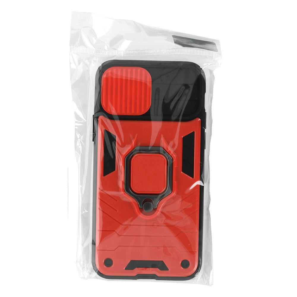 Pokrowiec etui pancerne Ring Lens Case czerwone Xiaomi Redmi 10C / 6