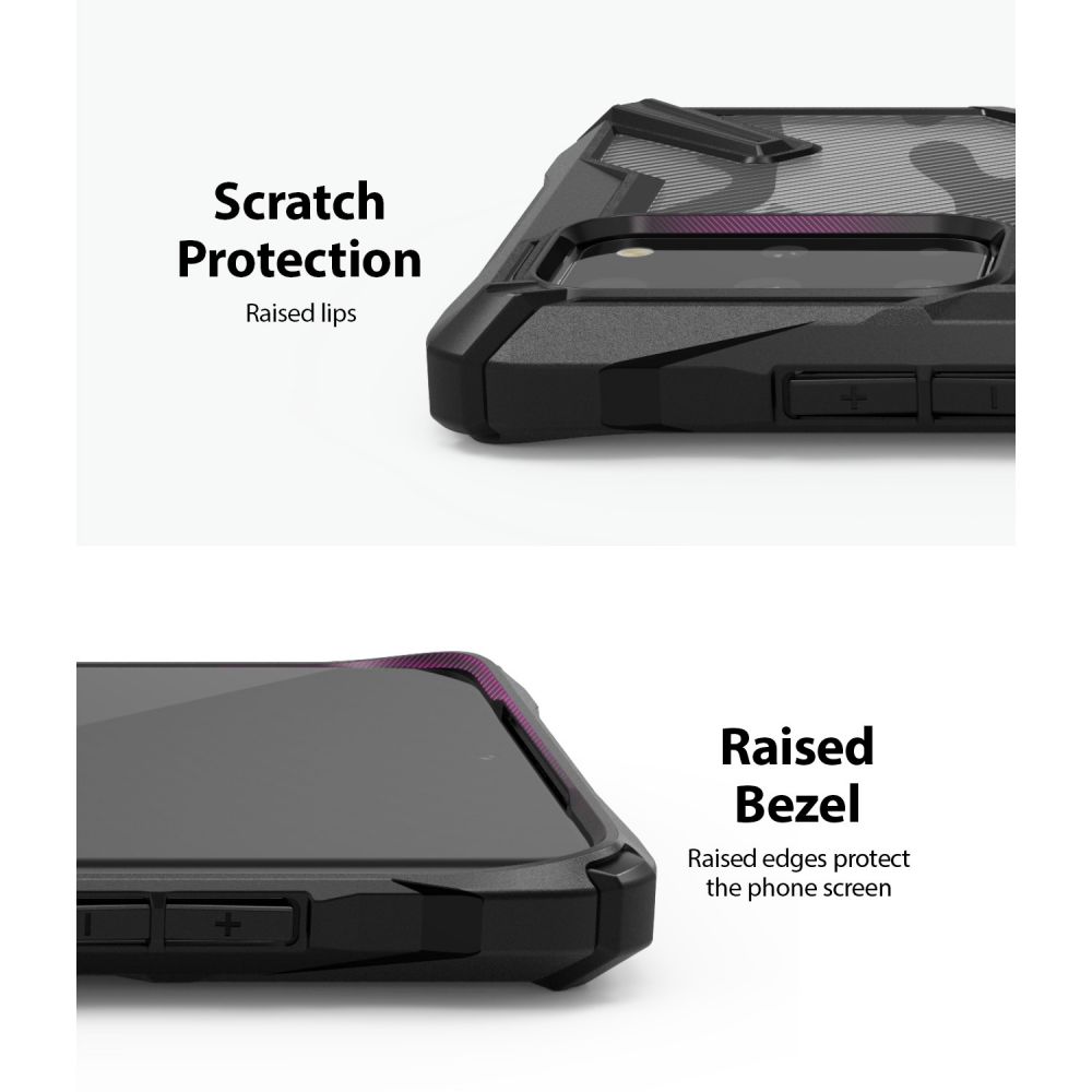 Pokrowiec etui Ringke Fusion X Camo czarne ACER 1 / 5