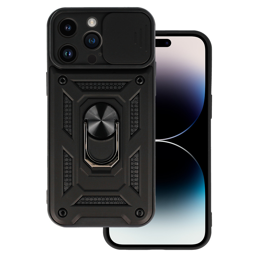 Pokrowiec etui pancerne Slide Camera Armor Case czarne APPLE iPhone 15 Pro