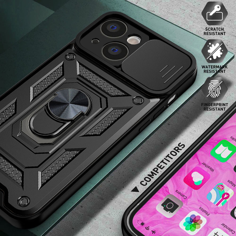 Pokrowiec etui pancerne Slide Camera Armor Case czarne APPLE iPhone 15 Pro Max / 4