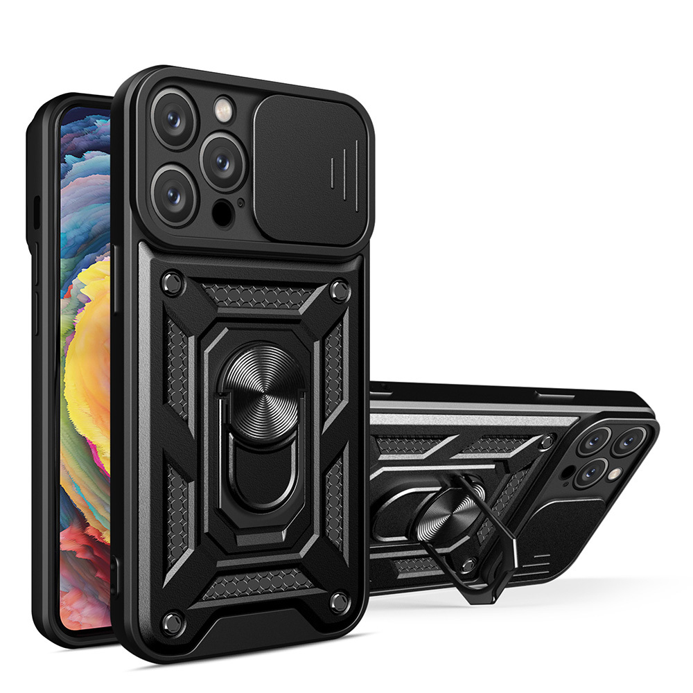 Pokrowiec etui pancerne Slide Camera Armor Case czarne APPLE iPhone 16 Pro Max / 4