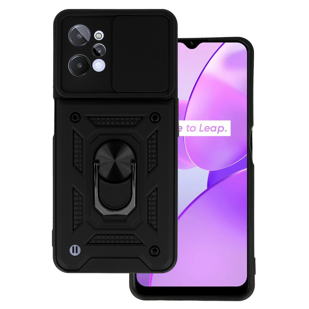 Pokrowiec etui pancerne Slide Camera Armor Case czarne Realme C31