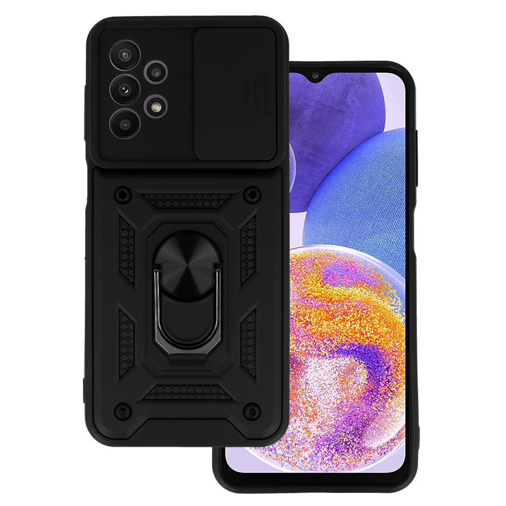 Pokrowiec etui pancerne Slide Camera Armor Case czarne SAMSUNG Galaxy A23 4G