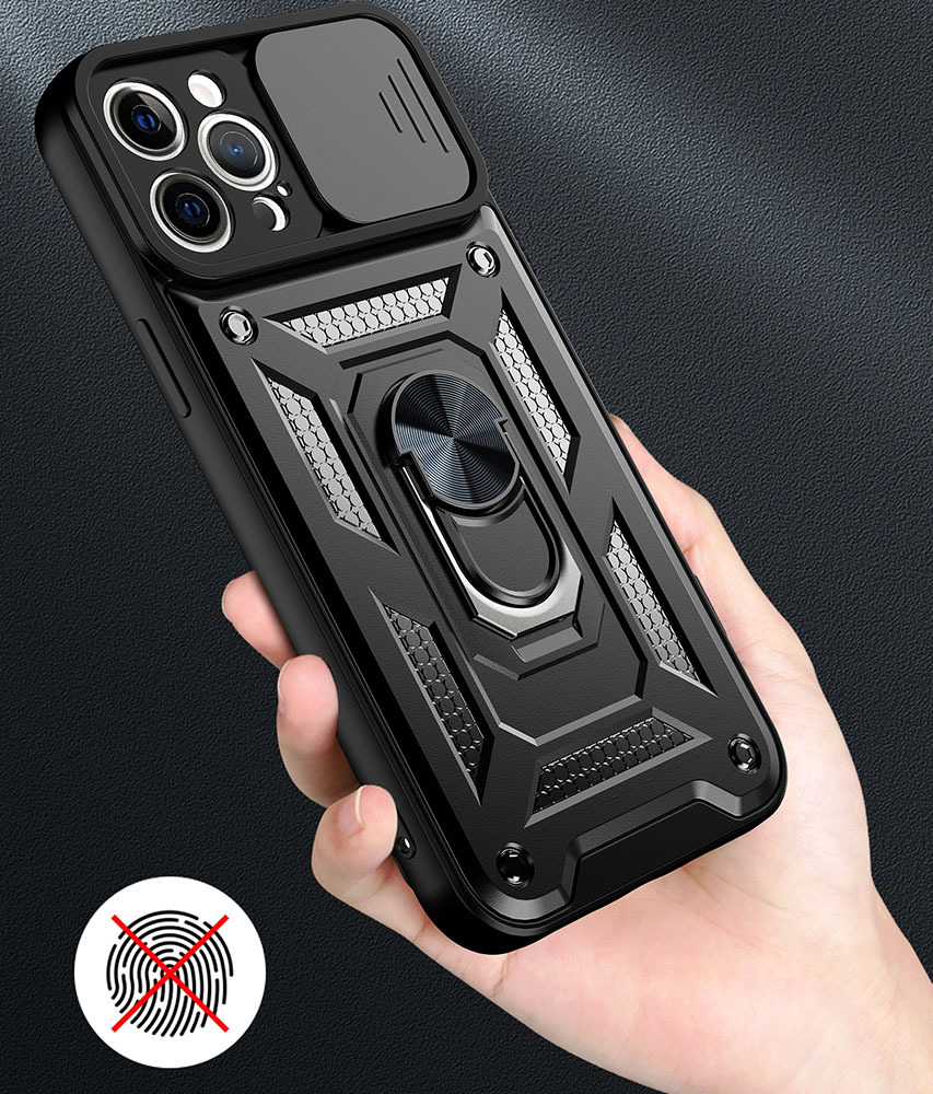 Pokrowiec etui pancerne Slide Camera Armor Case czarne Xiaomi Redmi A1 / 9