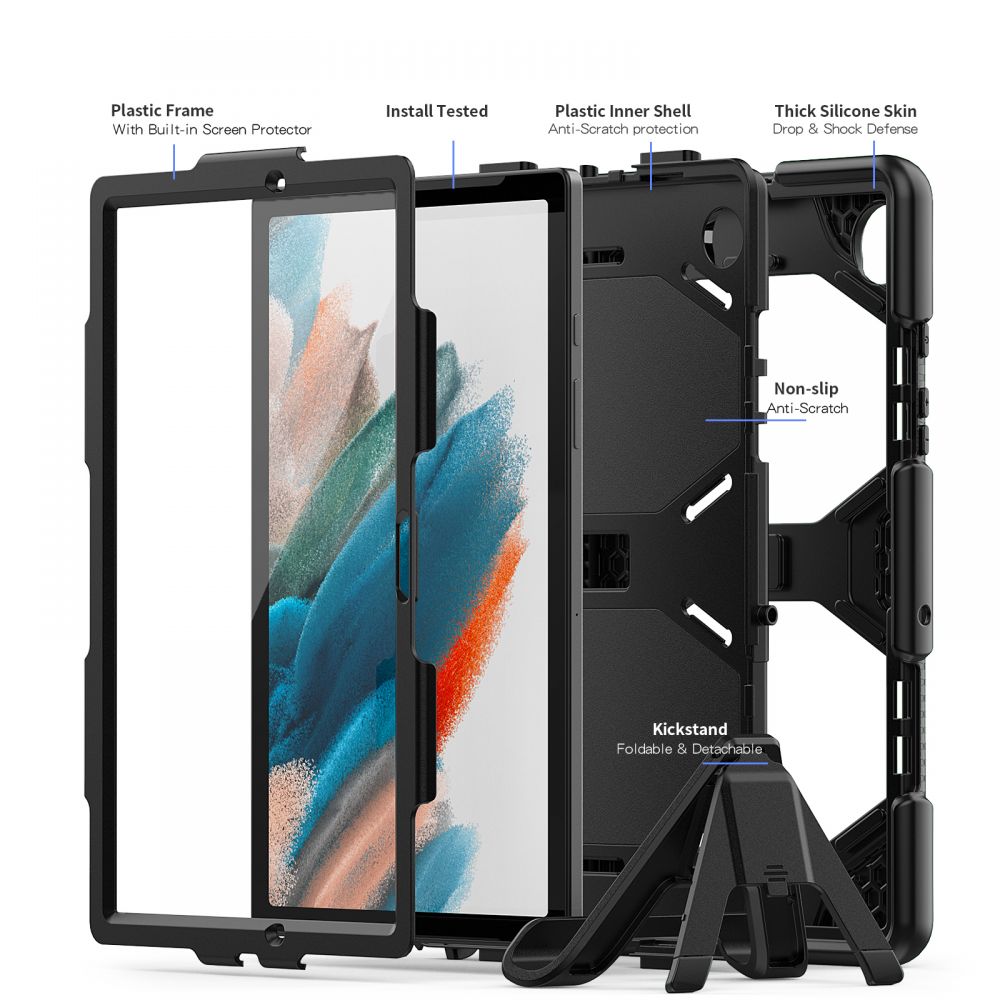 Pokrowiec etui pancerne Tech-protect Survive czarne SAMSUNG Galaxy Tab A8 10.5 2021 / 3