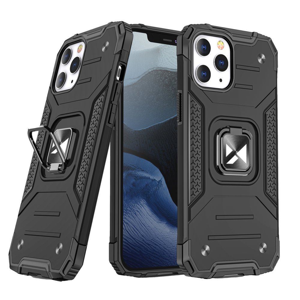 Pokrowiec etui pancerne Wozinsky Ring Armor czarne APPLE iPhone 12 Pro