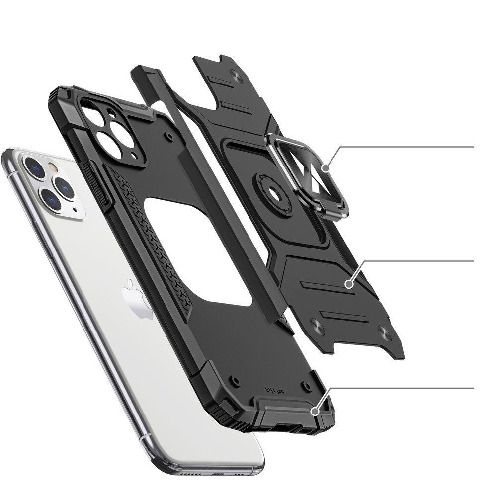 Pokrowiec etui pancerne Wozinsky Ring Armor czarne Xiaomi Mi Note 10 / 3