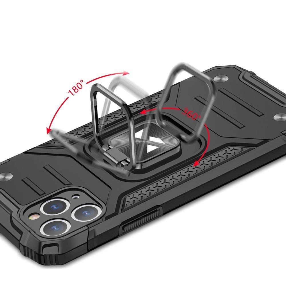 Pokrowiec etui pancerne Wozinsky Ring Armor czarne Xiaomi Mi Note 10 / 5
