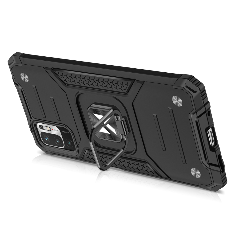 Pokrowiec etui pancerne Wozinsky Ring Armor czarne Xiaomi Redmi Note 10 5G / 4