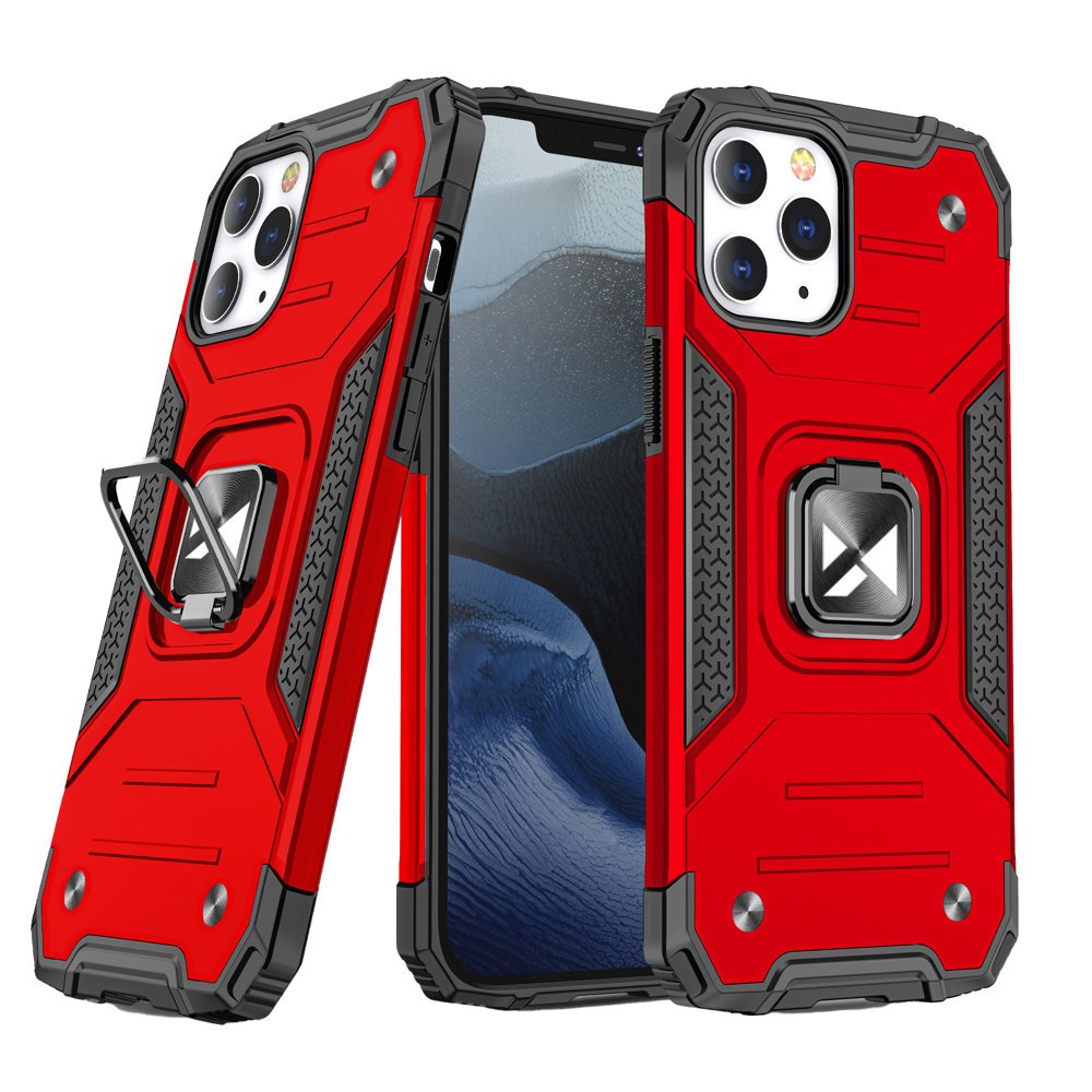 Pokrowiec etui pancerne Wozinsky Ring Armor czerwone APPLE iPhone 12