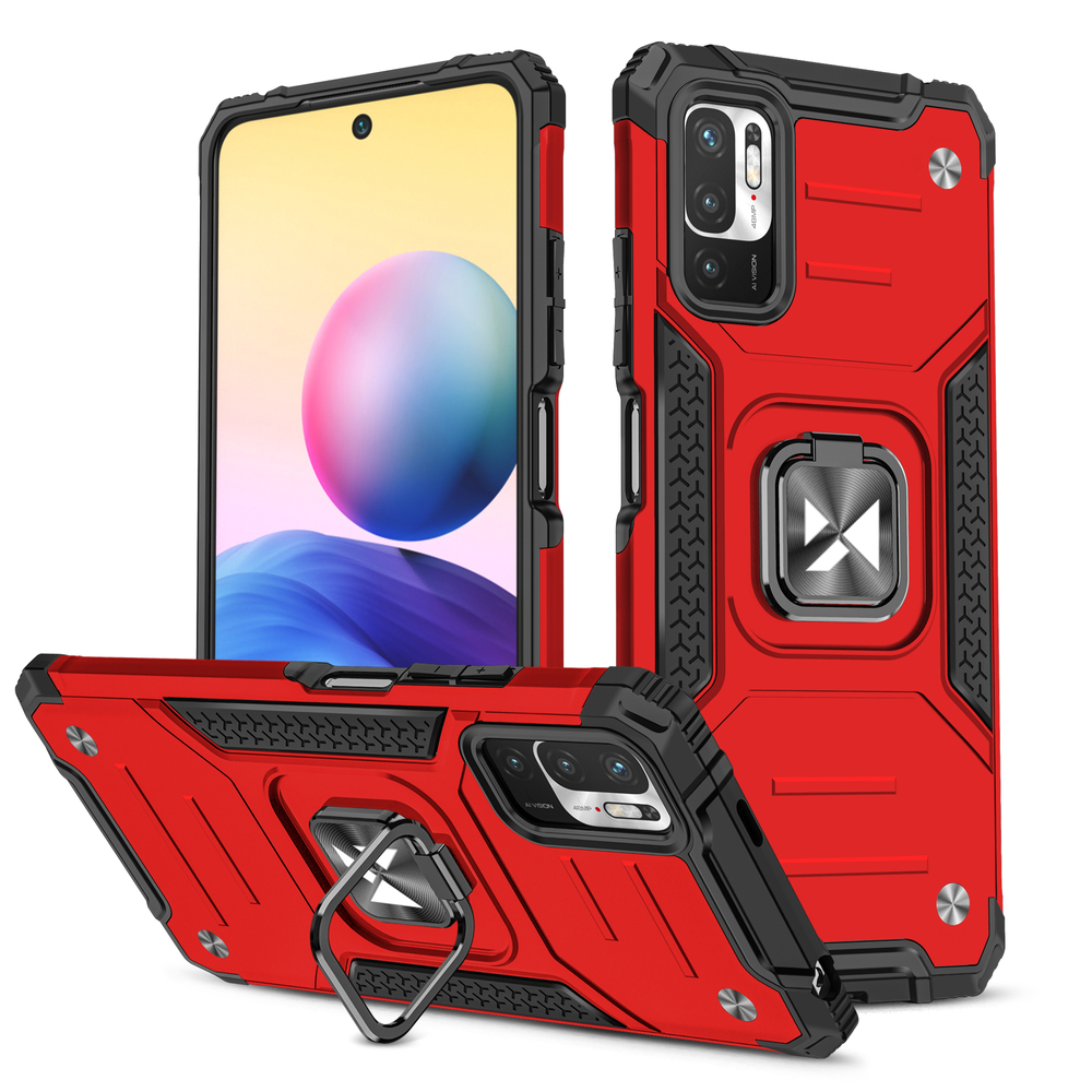 Pokrowiec etui pancerne Wozinsky Ring Armor czerwone Xiaomi Redmi Note 10 5G