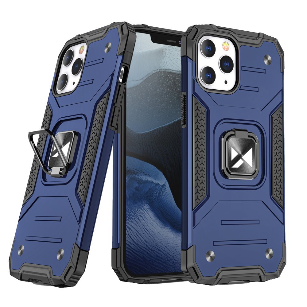 Pokrowiec etui pancerne Wozinsky Ring Armor granatowe APPLE iPhone 12 Pro Max
