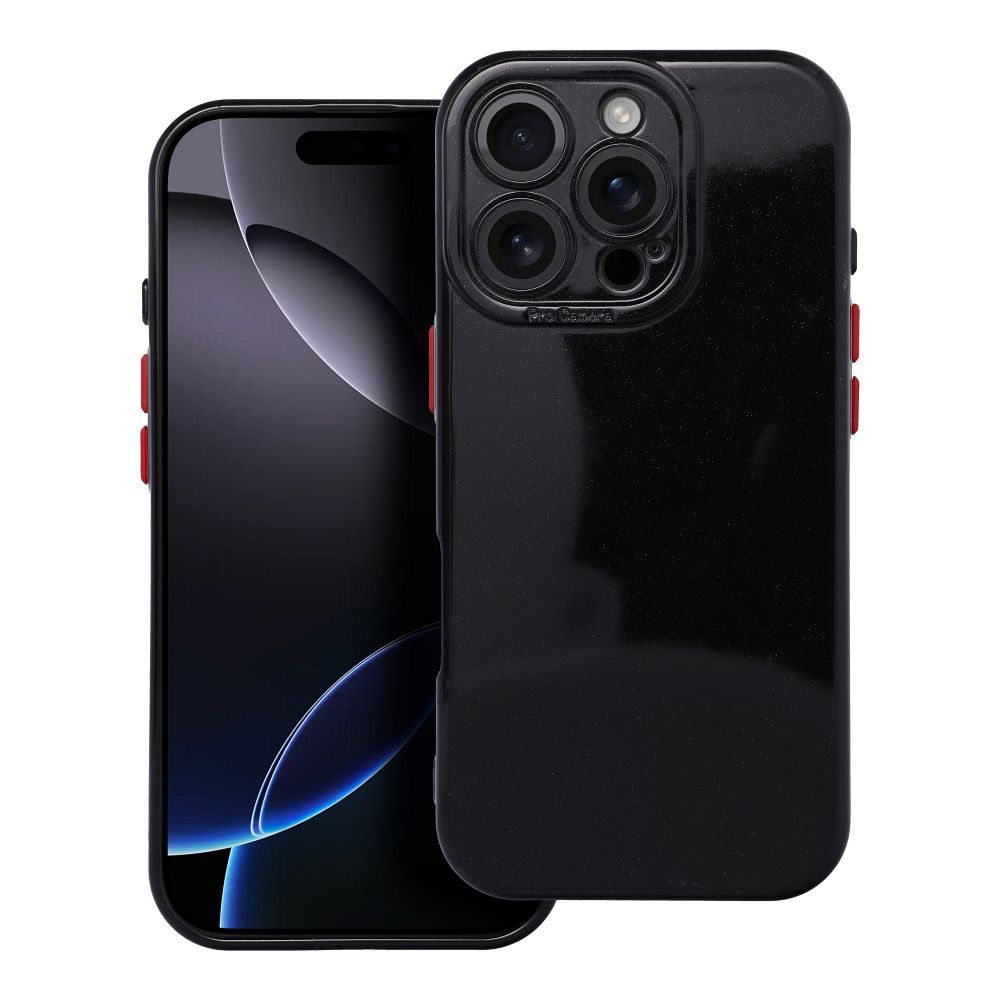 Pokrowiec Etui Pastel Shine czarne APPLE iPhone 16 Plus