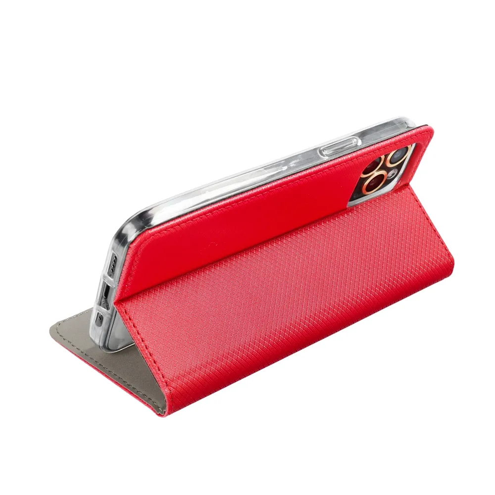 Pokrowiec etui z klapk Magnet Book czerwone MOTOROLA Moto G14 / 2