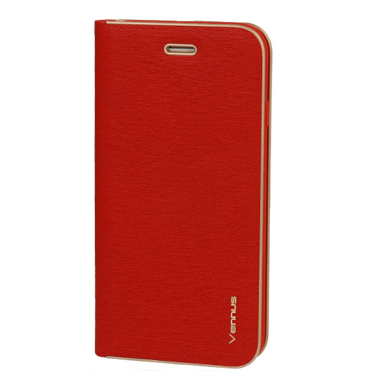 Pokrowiec etui Portfelowe z ramk Vennus Book czerwone SAMSUNG Galaxy S7